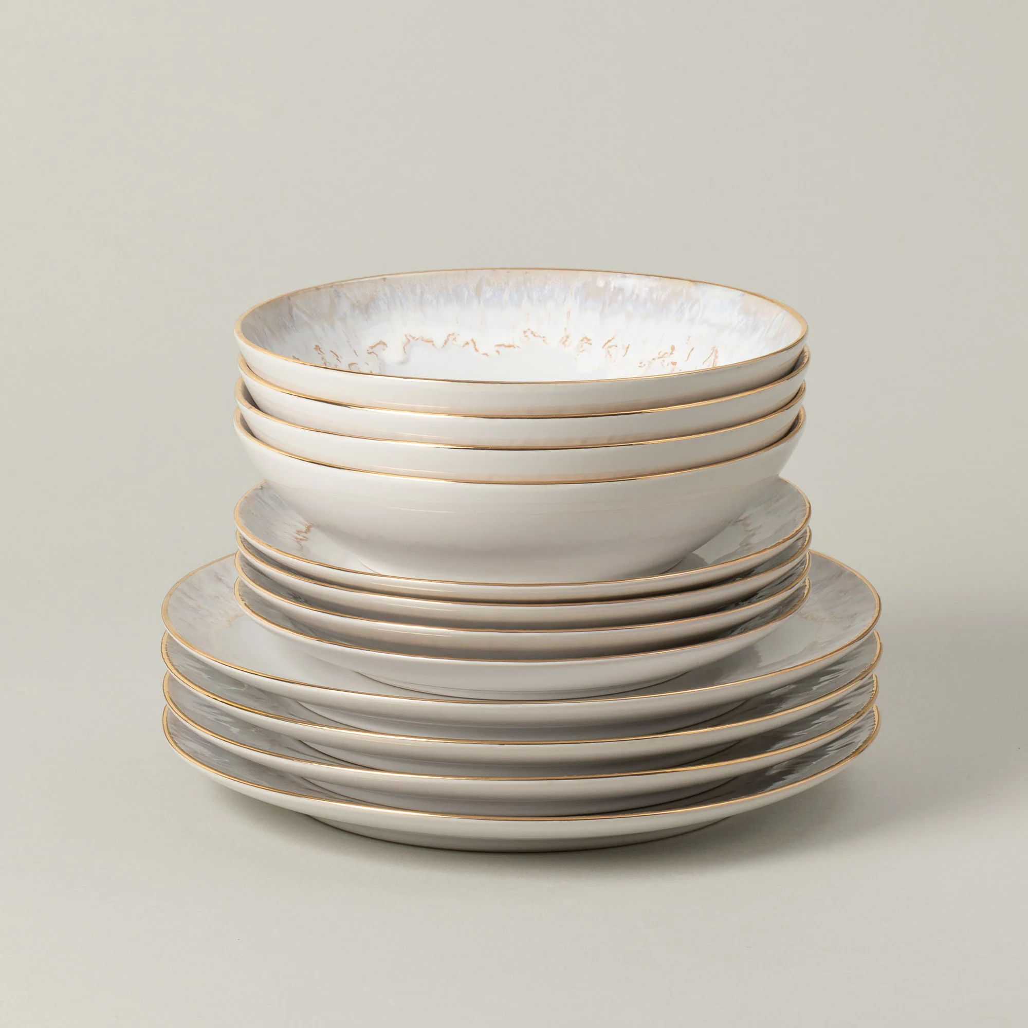 12-Piece Dinnerware Set with Soup/Pasta Bowl Taormina, Casafina by COSTA NOVA