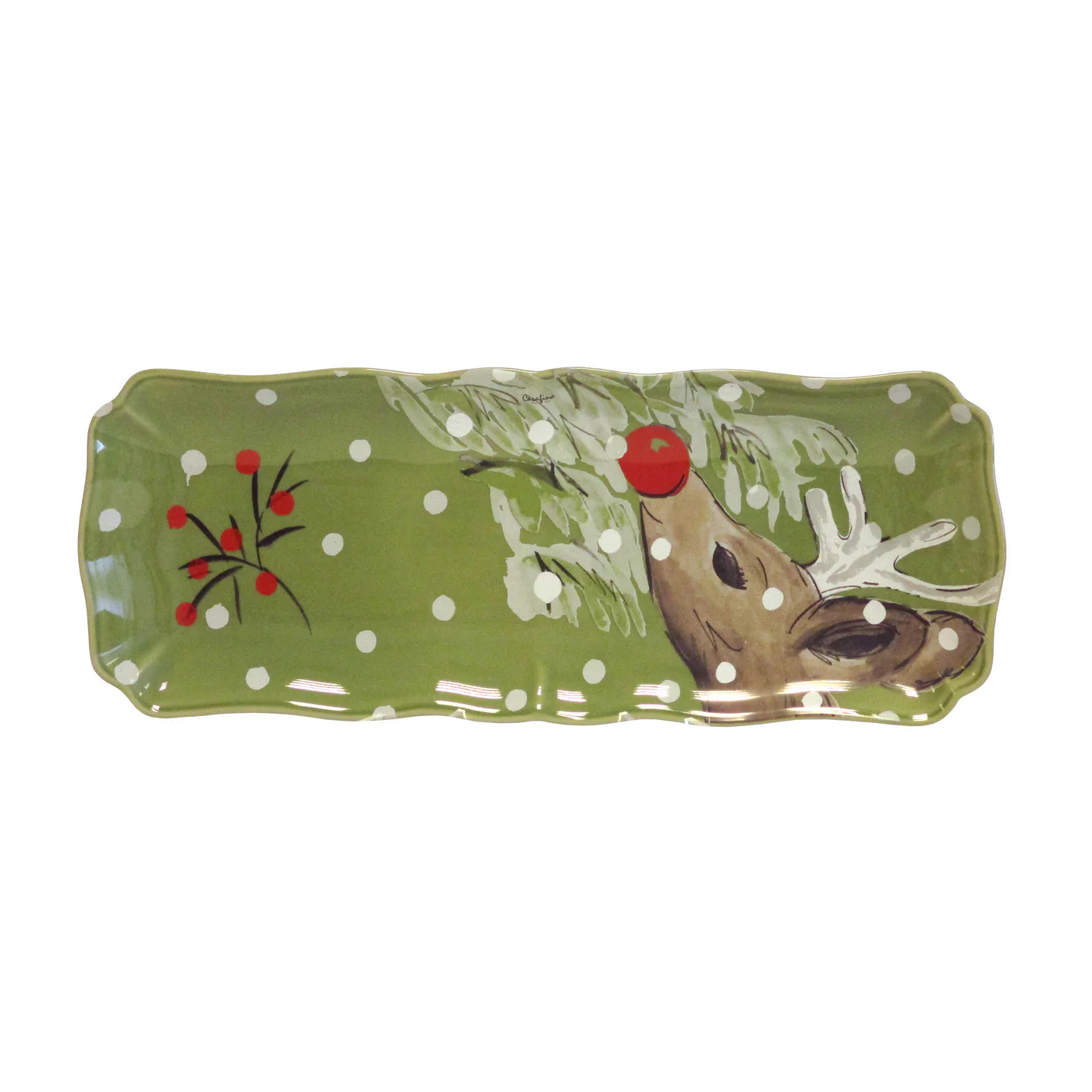 Rect. Tray 45 Deer Friends
