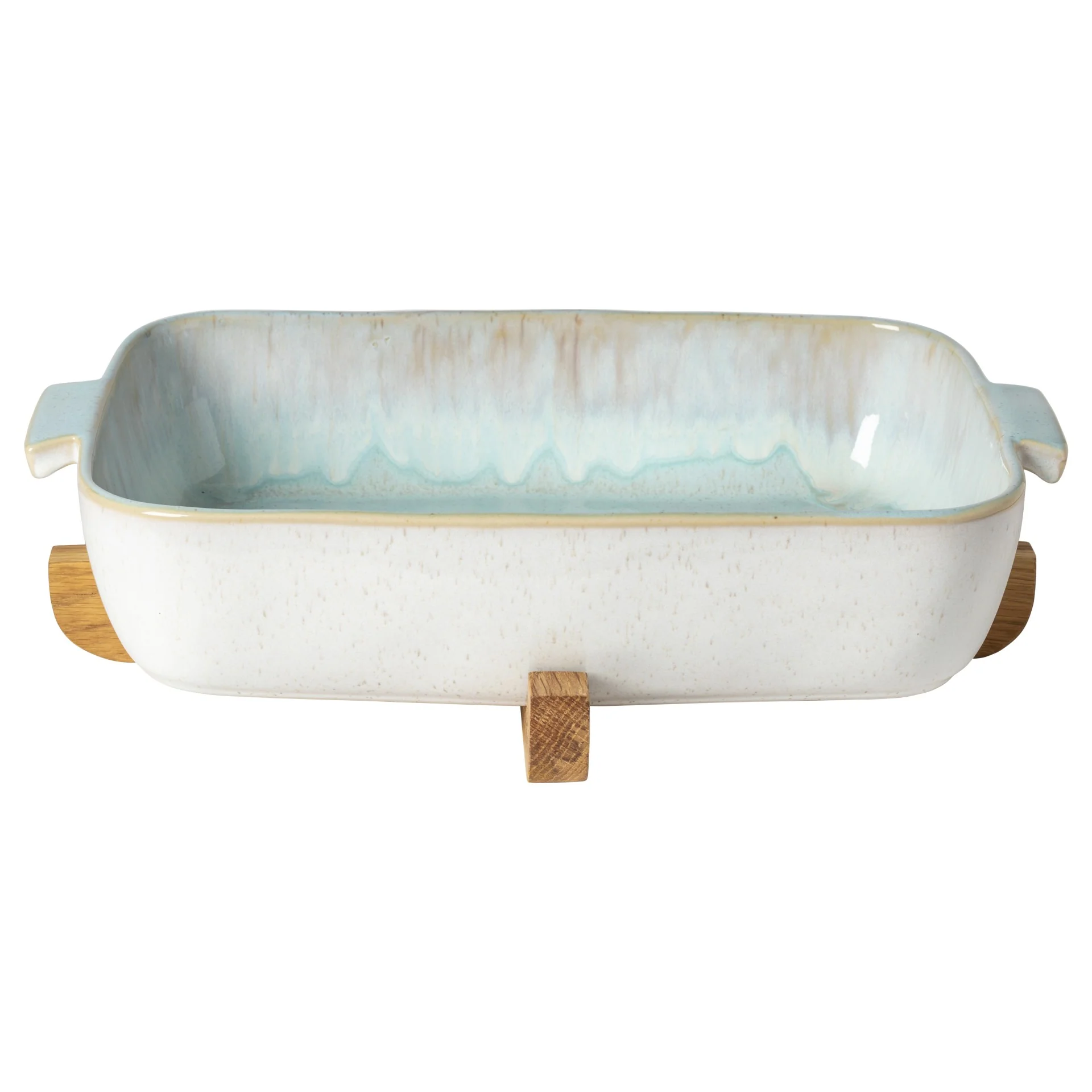 Rectangular Baker with Oak Wood Trivet Eivissa, Casafina by COSTA NOVA