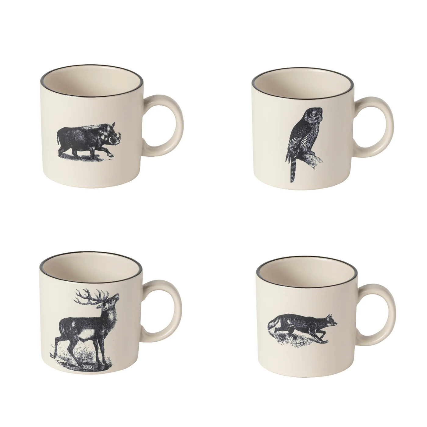 Set 4 Mugs Fauna - Elements